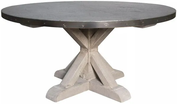 Product Image 5 for Zinc Round Table With X Base from Noir