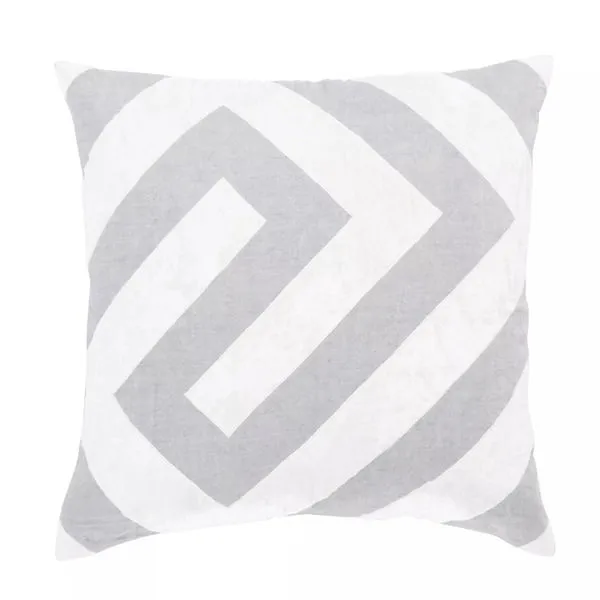 Product Image 2 for Hopi Silver/ White Geometric Throw Pillow 22 inch by Nikki Chu from Jaipur 