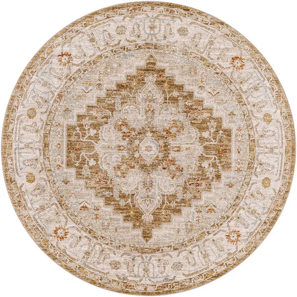 Product Image 1 for Avant Garde Woven Brown / Light Beige Rug - 6'7" Round from Surya