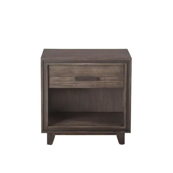 Product Image 5 for Beachwood 26 Inch Acacia Wood Night Chest In Weathered Graywash Finish from World Interiors