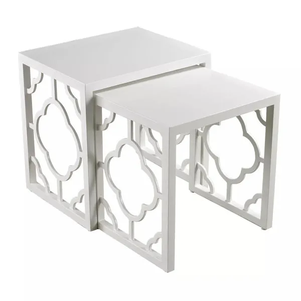Product Image 1 for Gloss White Nesting Table from Elk Home