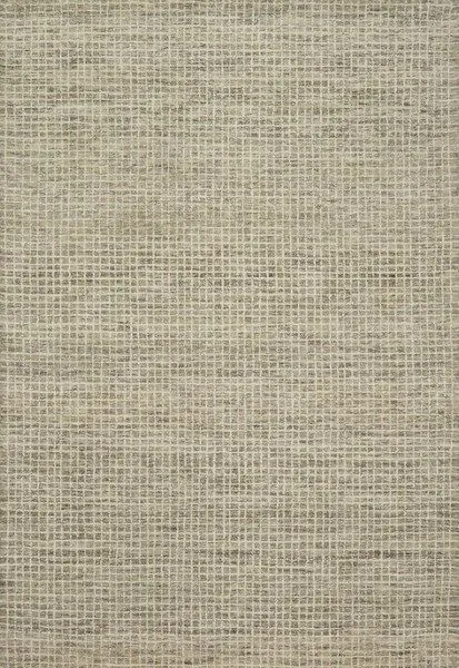 Giana Granite Rug with a relaxed grid pattern in soft, neutral tones and textured wool surface