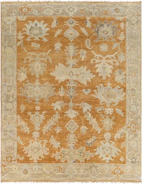 Product Image 1 for Antalya Hand-Knotted Wool Dusty Sage / Brown  - 2' x 3' from Surya