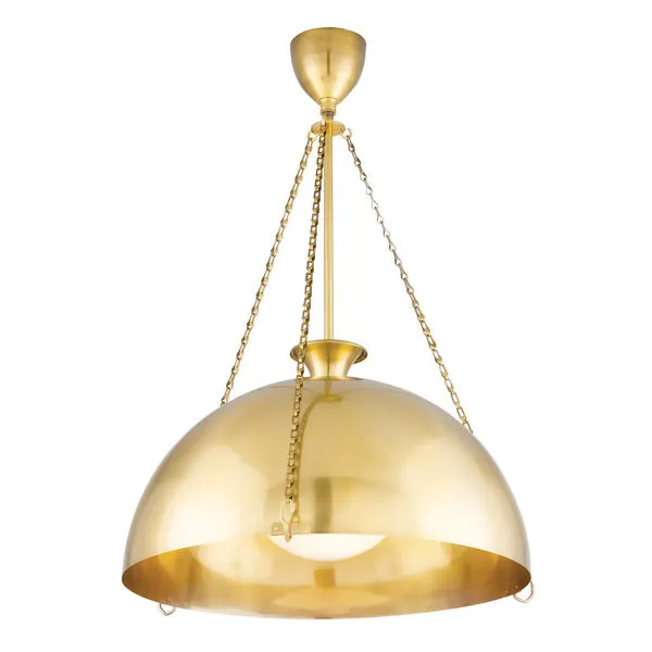 Product Image 2 for Levette 1-Light Large Aged Brass Pendant Light from Hudson Valley