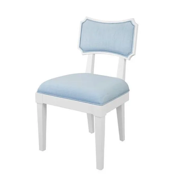 Product Image 1 for Bow Back Upholstered Dining Chair In Matte White Lacquer from Worlds Away