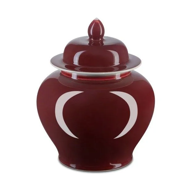 Product Image 1 for Oxblood Small Temple Jar from Currey & Company