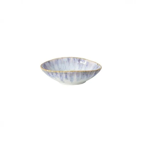 Round shallow ceramic stoneware bowl in Ria Blue with a soft gradient glaze and 6.5-inch diameter