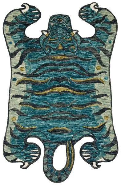 Product Image 2 for Fante Loloi X Justina Blakeney Collection Teal Rug from Loloi