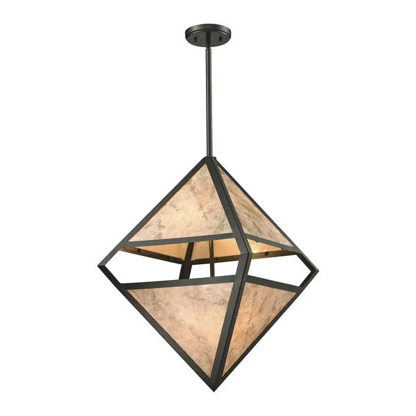 Product Image 1 for Mica 4 Light Pendant In Oil Rubbed Bronze from Elk Lighting