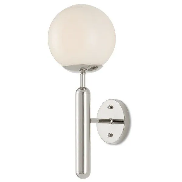 Product Image 1 for Barbican Single-Light Nickel Wall Sconce from Currey & Company