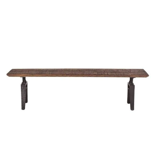 Product Image 5 for Dakota 68 Inch Dining Bench With Cast Iron Base from World Interiors