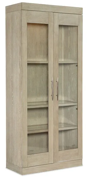 Product Image 1 for Cascade Oak & Tempered Glass Display Cabinet from Hooker Furniture