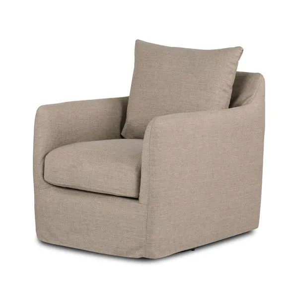 Product Image 1 for Banks Alcala Taupe Swivel Chair from Four Hands