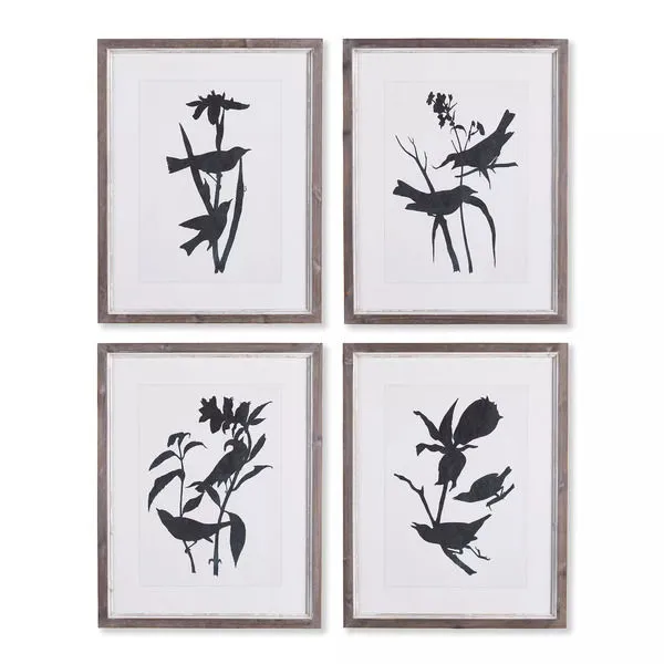 Product Image 1 for Bird Silhouette Prints, Set Of 4 from Napa Home And Garden