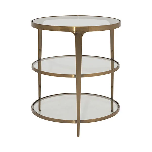 Product Image 2 for Vienna Glass Top Round End Table from Worlds Away
