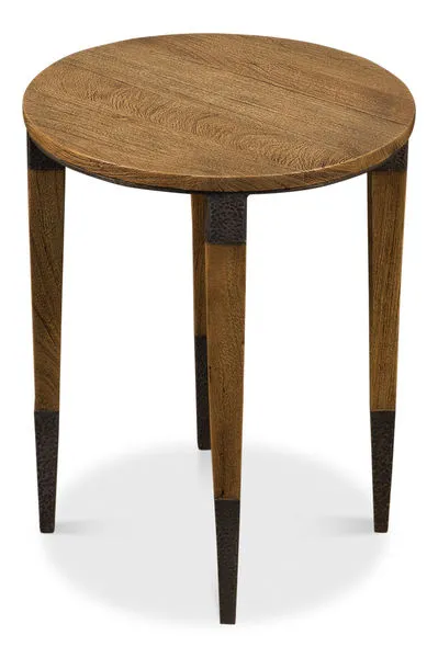 Product Image 3 for Saber Leg Chairside Table Round from Sarreid Ltd.