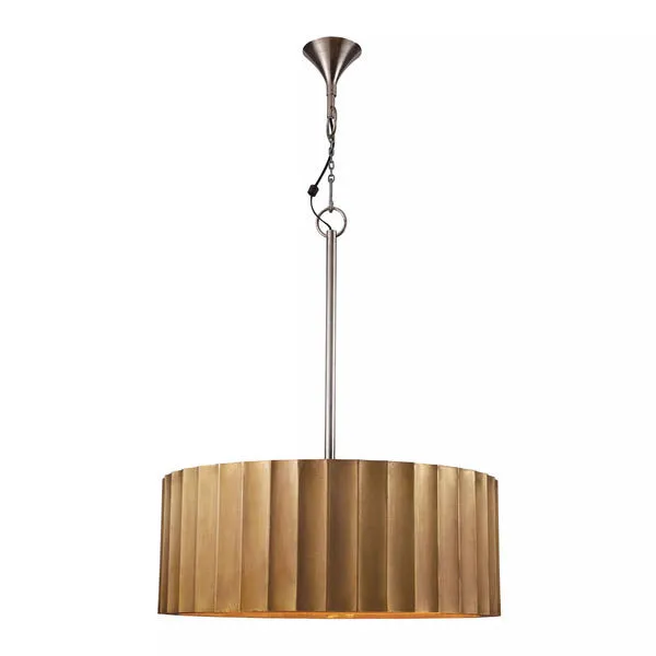 Product Image 1 for Large Brass Clad Ribbed Pendant from Elk Home