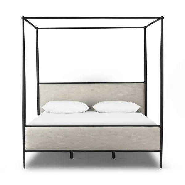 Product Image 1 for Xander Savoy Parchment Canopy Bed from Four Hands