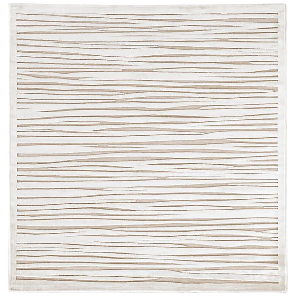 Product Image 9 for Linea Abstract White Square Rug from Jaipur