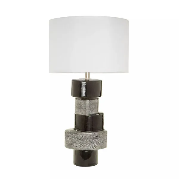 Product Image 1 for Stacked Oval Table Lamps In Gray And Black from Elk Home