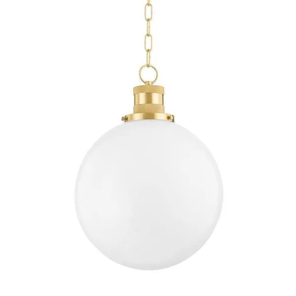 Product Image 1 for Beverly Large Gold Frosted Glass Sphere Pendant Light from Mitzi