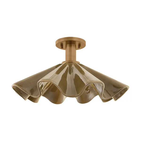 Product Image 1 for Libertyville Patina Brass Semi Flush from Hudson Valley