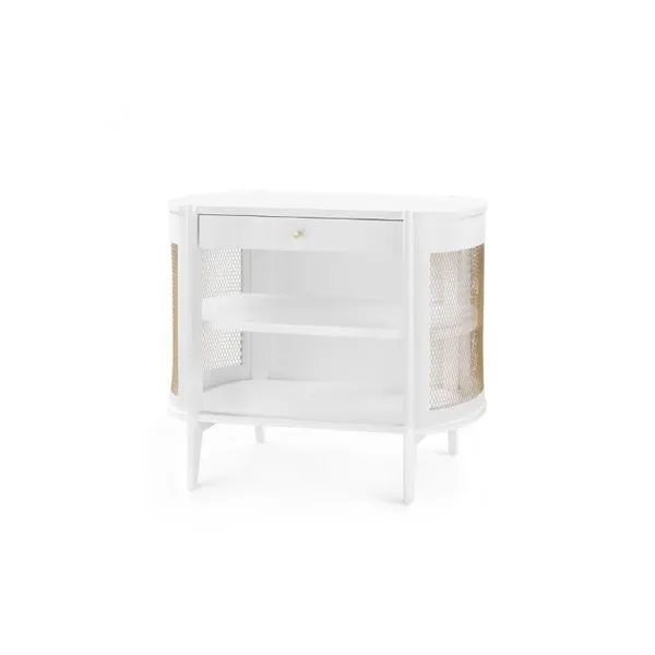 Product Image 1 for Nadia 1-Drawer White Lacquer Side Table from Villa & House