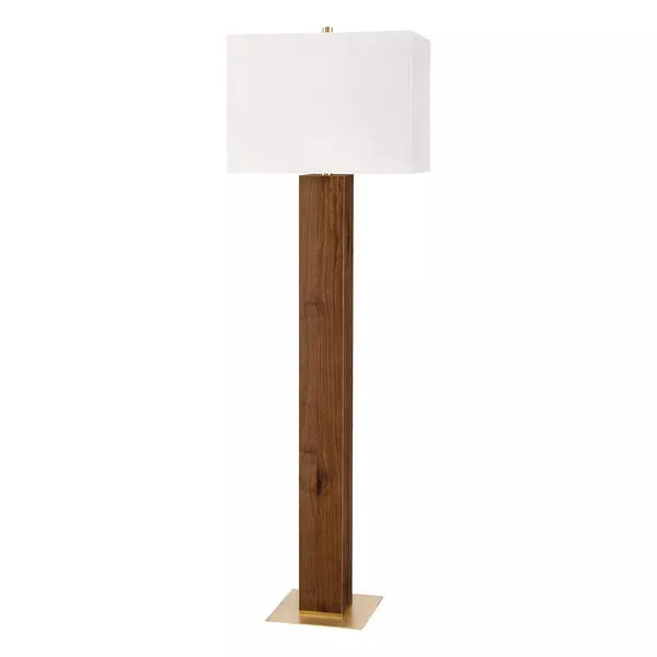 Product Image 1 for Waltham 1 Light Floor Lamp W/ Light Walnut from Hudson Valley