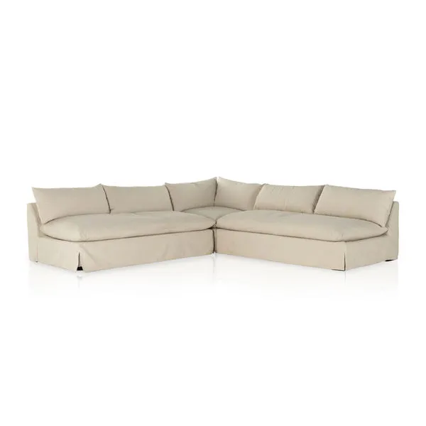 Product Image 1 for Grant Slipcover 3-Piece 114" Sectional - Antwerp Natural from Four Hands