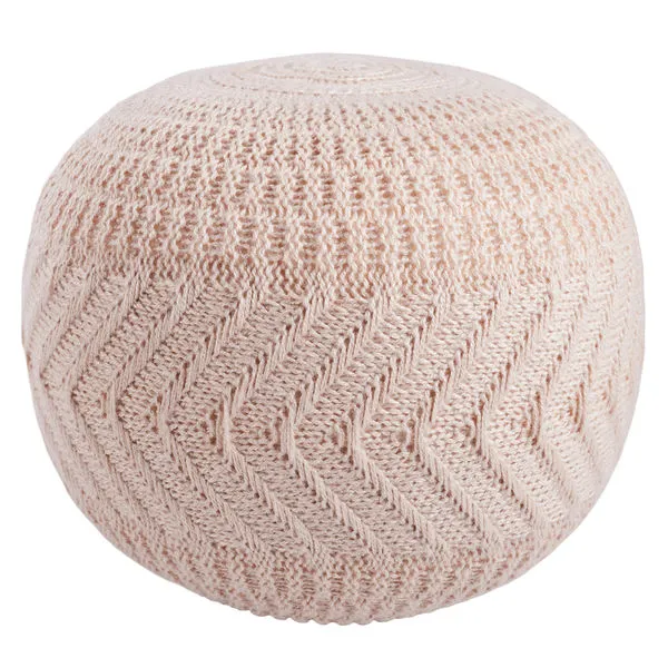 Product Image 3 for Lucille Solid Light Blush Round Pouf from Jaipur
