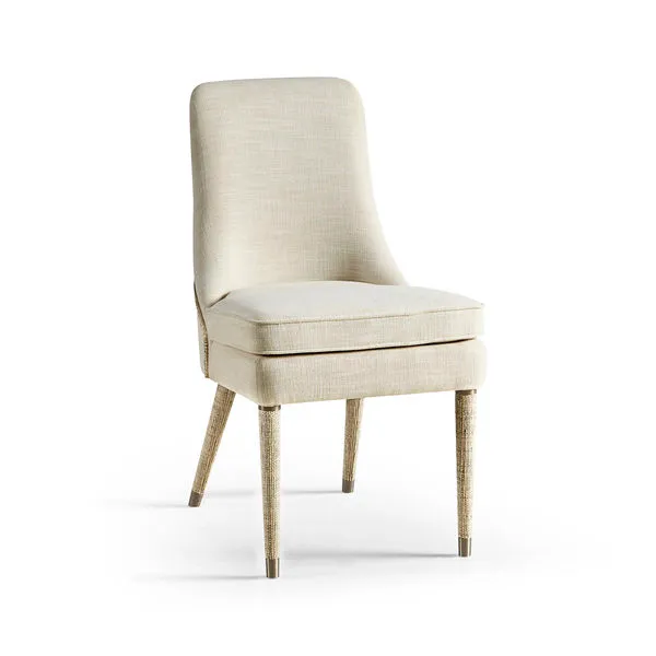 Product Image 1 for Shoal Linen & Grasscloth Side Chair Set of 2 from Johnathan Charles