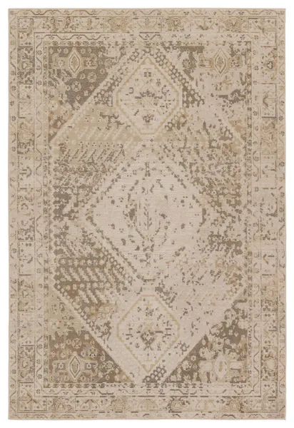 Product Image 1 for Rush Indoor / Outdoor Medallion Beige / Tan Rug 18" x 18" from Jaipur 