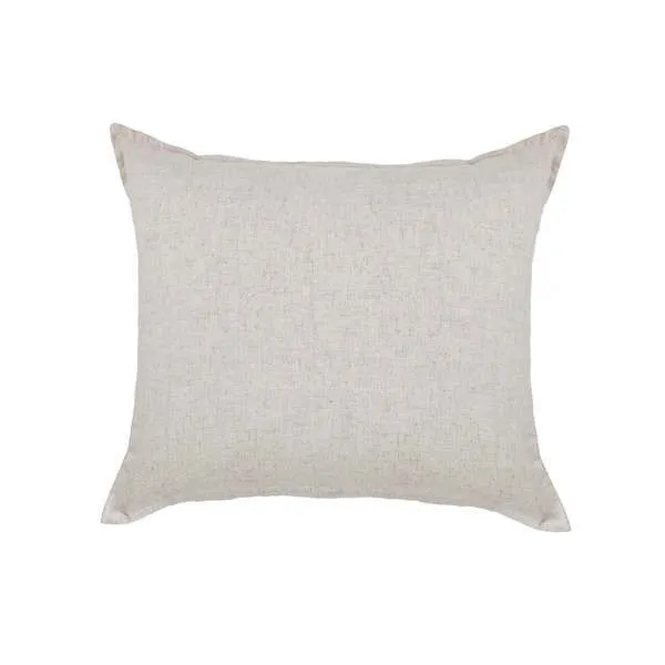 Georgie Natural Sham Pillow in a soft beige bamboo linen blend with subtle texture and square shape