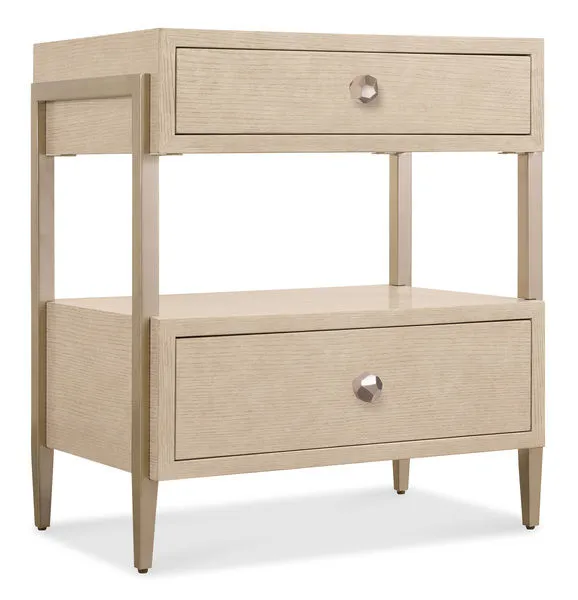 Product Image 1 for Westwood Two-Drawer Polished Limestone Nightstand from Hooker Furniture