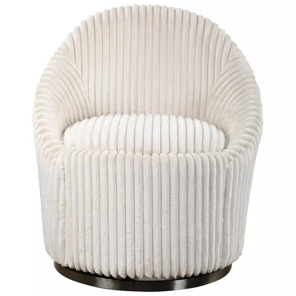 Product Image 16 for Crue White Swivel Chair from Uttermost