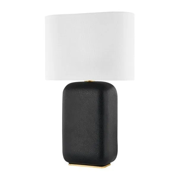 Product Image 1 for Arthur 1-Light Black Lava Ceramic Table Lamp from Hudson Valley