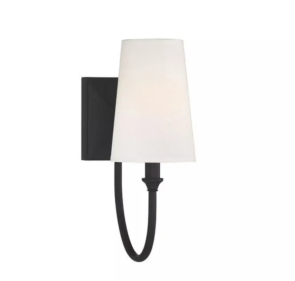 Product Image 3 for Cameron 
 Matte Black 1 Light Sconce from Savoy House 