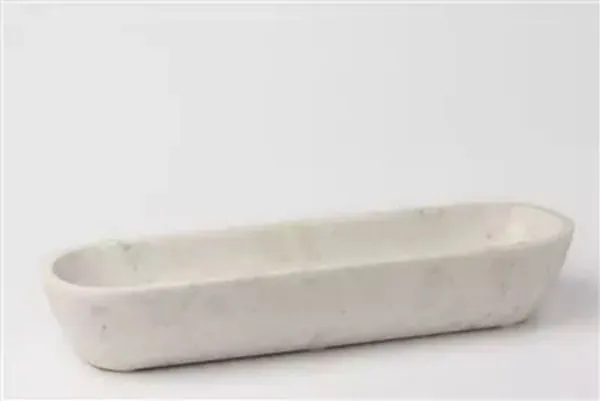 Product Image 1 for Organic Oval Marble Bowl from BIDKHome