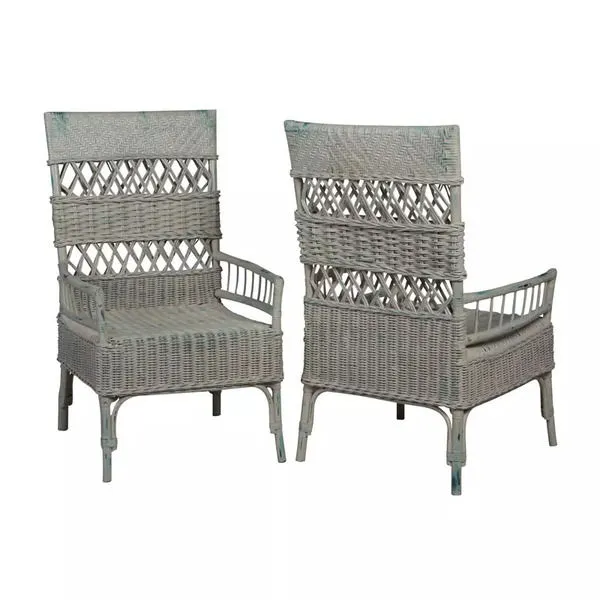 Product Image 1 for Woven Rattan Arm Chairs from Elk Home