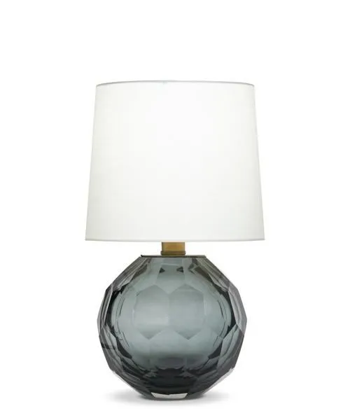 Product Image 1 for Leona Glass Geometric Faceted Table Lamp - Grey from FlowDecor