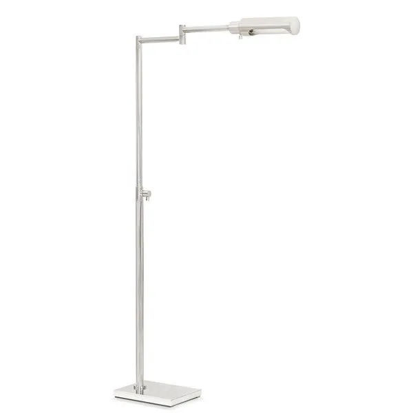 Product Image 1 for Noble Steel Floor Task Reading Lamp - Polished Nickel from Regina Andrew Design