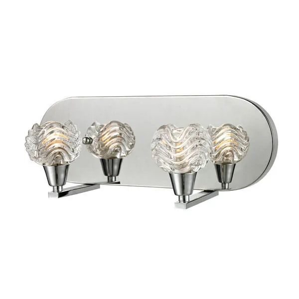 Product Image 1 for Crystal Wave 2 Light Vanity In Polished Chrome from Elk Lighting