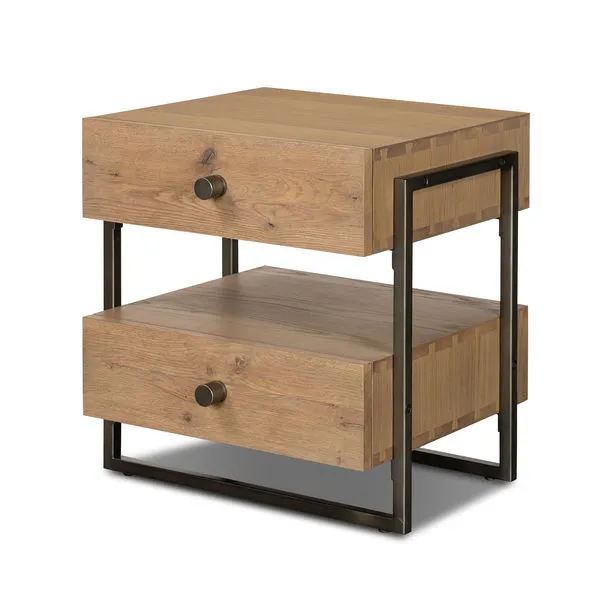 Product Image 1 for Milo Oak & Steel End Table from Four Hands