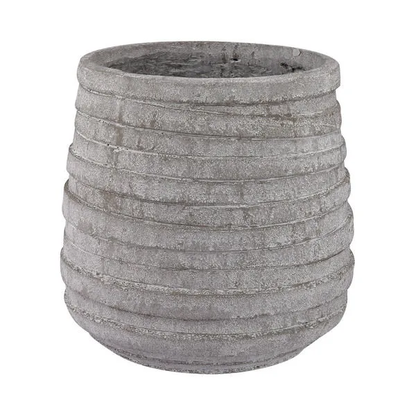 Product Image 1 for Barn Gray Corrugated Pot from Elk Home