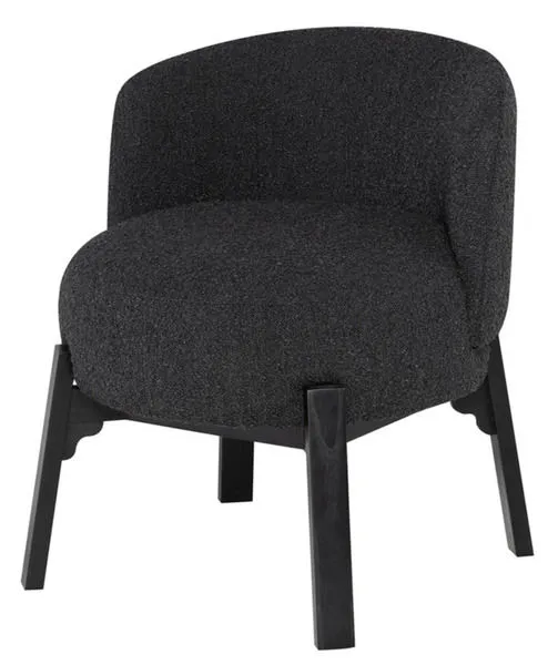 Adelaide chair shown from a three-quarter front angle highlighting curved back and seat