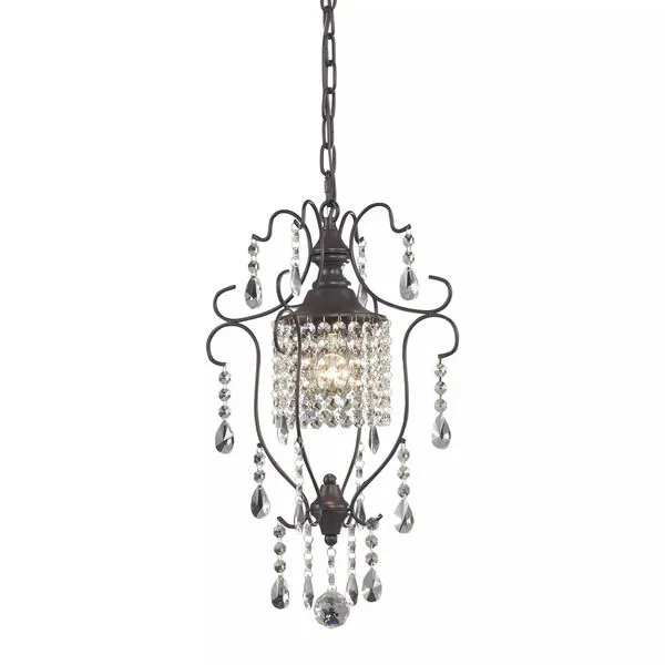 Product Image 1 for Storybrook Mini Pendant In Aged Bronze With Clear Crystal from Elk Home