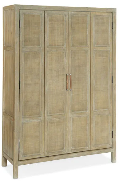 Product Image 1 for Surfrider Pecan & Rattan Bar Cabinet from Hooker Furniture