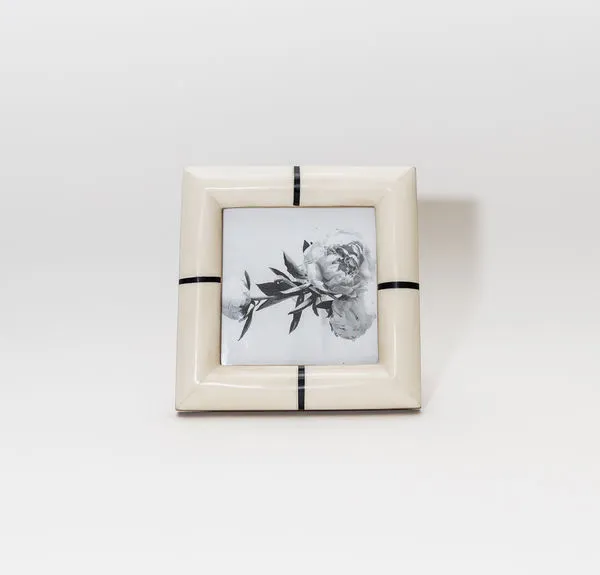 Product Image 2 for Omari Black & White Bone Photo Frame from BIDKHome