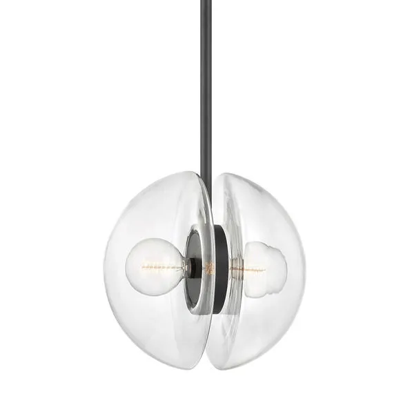 Product Image 1 for Kert 2-Light Large Pendant - Black Brass from Hudson Valley