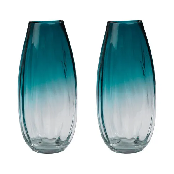 Product Image 1 for Aqua Ombre Vases   Set Of 2 from Elk Home